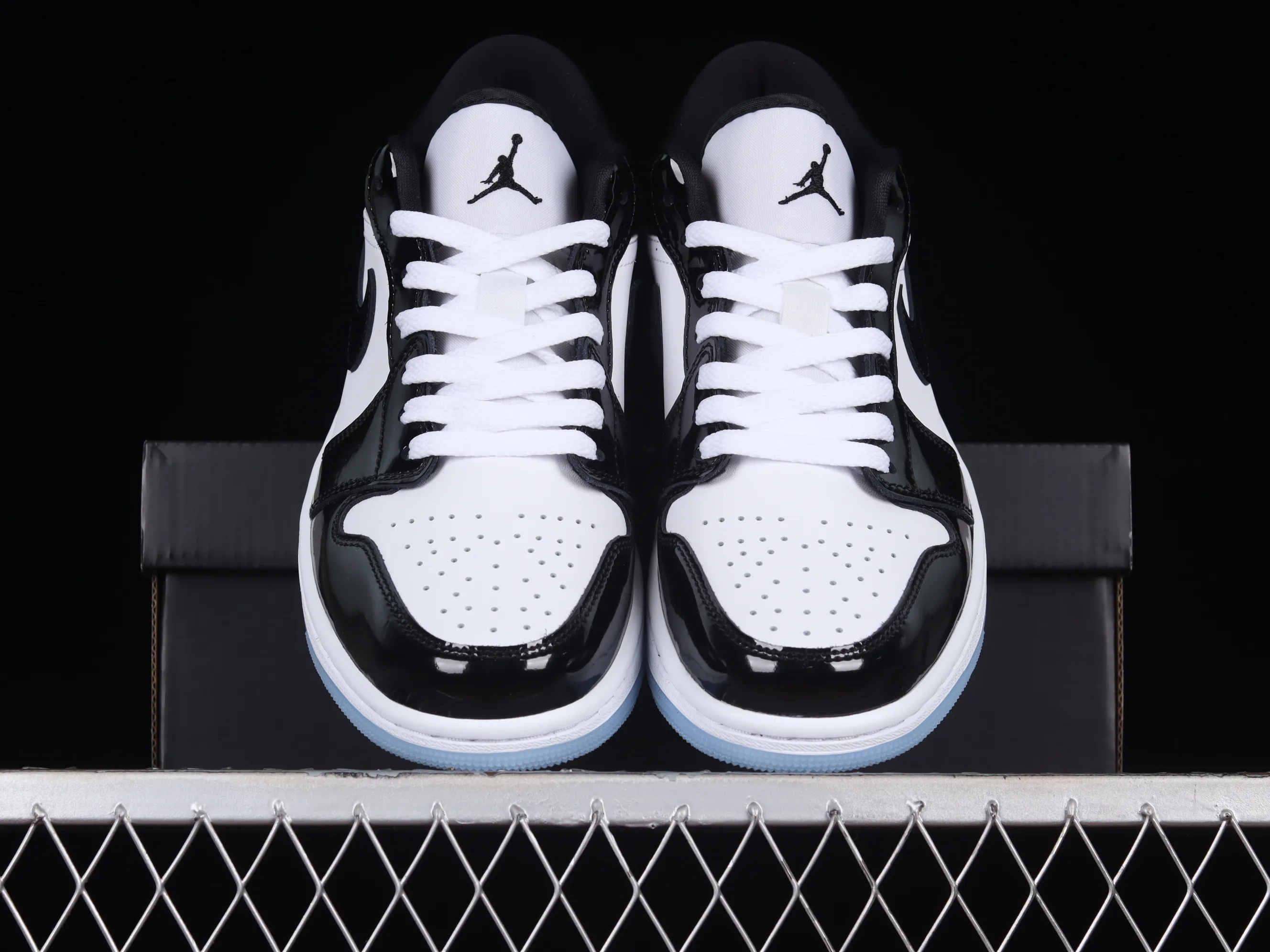 All categories Air Jordan Jordan series basketball shoes Air Jordan 1 Low G version pure original Air Jordan 1 Low "Concord" AJ1 Joe 1 Concord black and white patent leather low-top basketball shoes DV1309-100